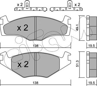 Cifam 822-045-1K - Тормозные колодки, дисковые, комплект unicars.by