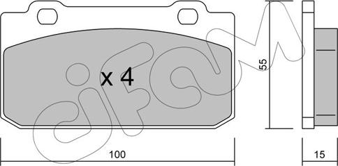 Cifam 822-040-0 - Тормозные колодки, дисковые, комплект unicars.by