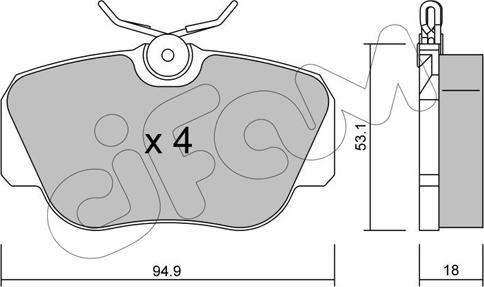 Cifam 822-041-0 - Тормозные колодки, дисковые, комплект unicars.by