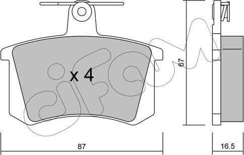 Cifam 822-048-0 - Тормозные колодки, дисковые, комплект unicars.by