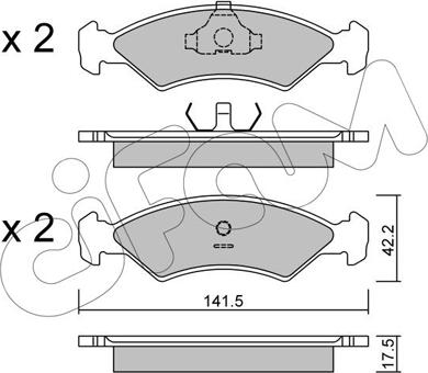 Cifam 822-043-0 - Тормозные колодки, дисковые, комплект unicars.by