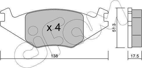 Cifam 822-047-0 - Тормозные колодки, дисковые, комплект unicars.by