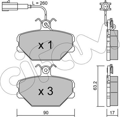 Cifam 822-059-0 - Тормозные колодки, дисковые, комплект unicars.by