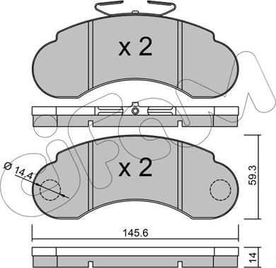 Cifam 822-055-0 - Тормозные колодки, дисковые, комплект unicars.by