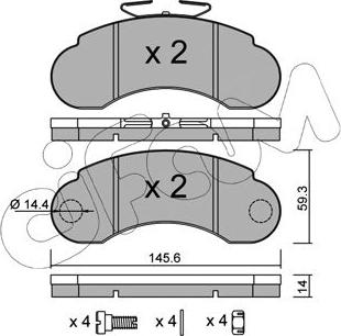 Cifam 822-055-1 - Тормозные колодки, дисковые, комплект unicars.by