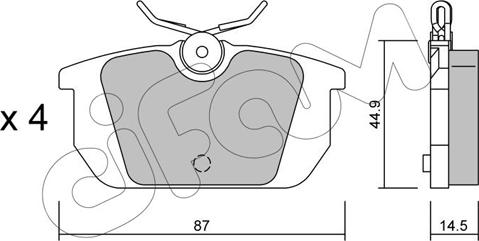 Cifam 822-064-0 - Тормозные колодки, дисковые, комплект unicars.by