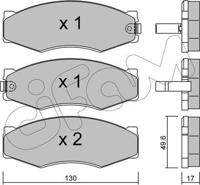 Cifam 822-066-1 - Тормозные колодки, дисковые, комплект unicars.by