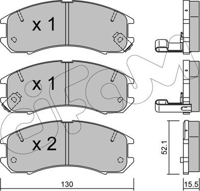 Cifam 822-068-0 - Тормозные колодки, дисковые, комплект unicars.by