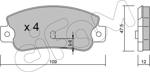 Cifam 822-063-0 - Тормозные колодки, дисковые, комплект unicars.by