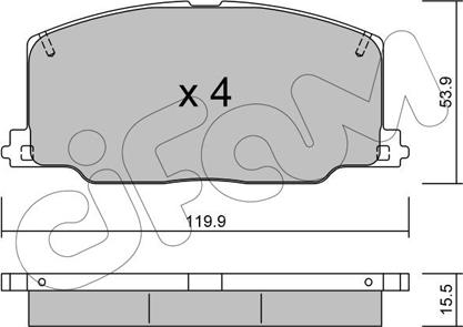 Cifam 822-067-0 - Тормозные колодки, дисковые, комплект unicars.by