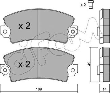 Cifam 822-005-5 - Тормозные колодки, дисковые, комплект unicars.by