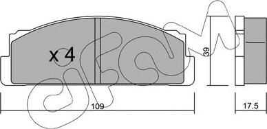 Cifam 822-001-0 - Тормозные колодки, дисковые, комплект unicars.by