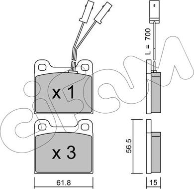 Cifam 822-003-1 - Тормозные колодки, дисковые, комплект unicars.by