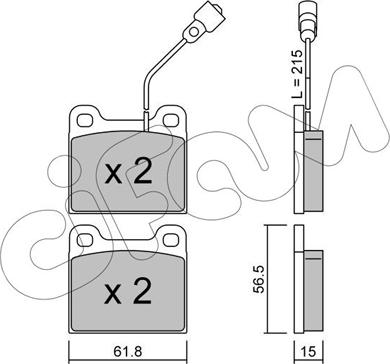 Cifam 822-003-2 - Тормозные колодки, дисковые, комплект unicars.by