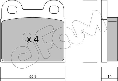 Cifam 822-002-0 - Тормозные колодки, дисковые, комплект unicars.by