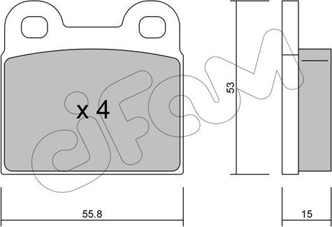 Cifam 822-002-1 - Тормозные колодки, дисковые, комплект unicars.by