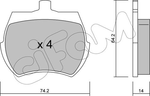 Cifam 822-019-0 - Тормозные колодки, дисковые, комплект unicars.by