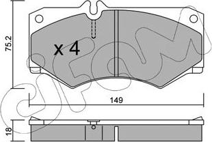 Cifam 822-014-0 - Тормозные колодки, дисковые, комплект unicars.by