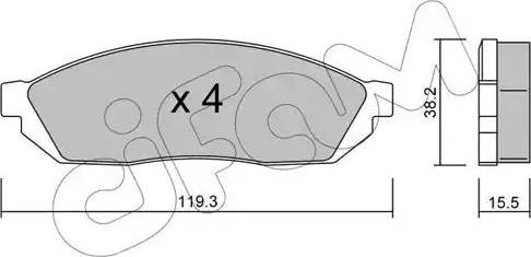 Cifam 822-087-0 - Тормозные колодки, дисковые, комплект unicars.by