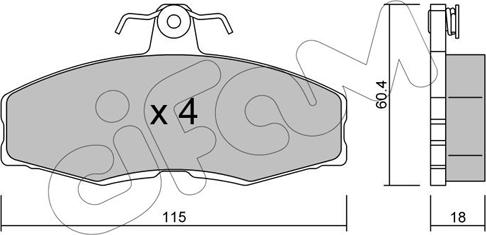 Cifam 822-039-0 - Тормозные колодки, дисковые, комплект unicars.by