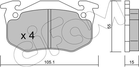 Cifam 822-036-5 - Тормозные колодки, дисковые, комплект unicars.by