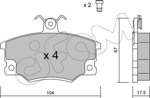 Cifam 822-030-1 - Тормозные колодки, дисковые, комплект unicars.by