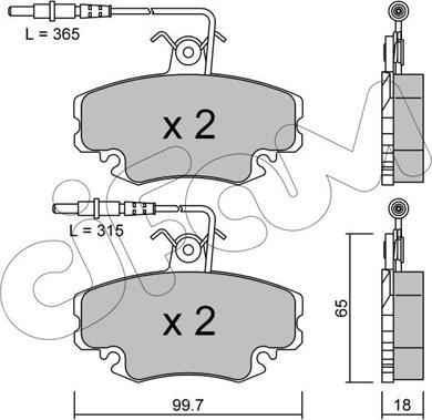 Cifam 822-032-1 - Тормозные колодки, дисковые, комплект unicars.by