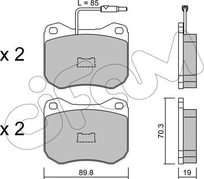 Cifam 822-021-0 - Тормозные колодки, дисковые, комплект unicars.by