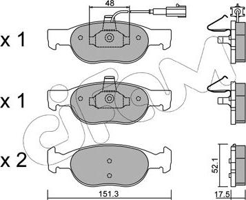 Cifam 822-079-0 - Тормозные колодки, дисковые, комплект unicars.by