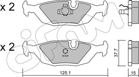 Cifam 822-070-0 - Тормозные колодки, дисковые, комплект unicars.by