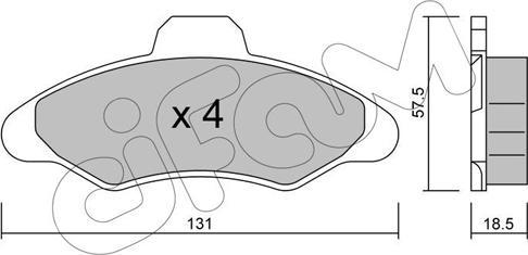 Cifam 822-071-0 - Тормозные колодки, дисковые, комплект unicars.by