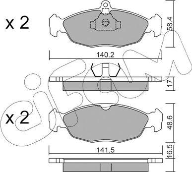 Cifam 822-077-0 - Тормозные колодки, дисковые, комплект unicars.by