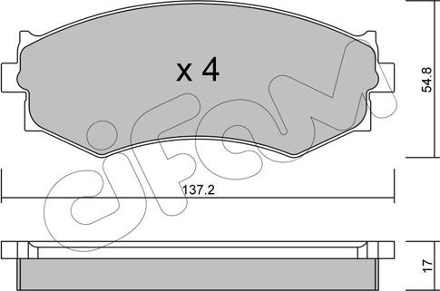 Cifam 822-190-0 - Тормозные колодки, дисковые, комплект unicars.by