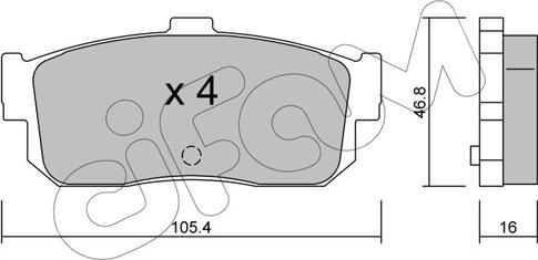 Cifam 822-193-0 - Тормозные колодки, дисковые, комплект unicars.by