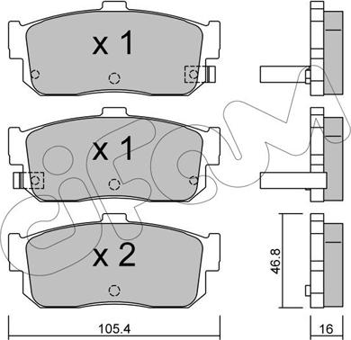 Cifam 822-193-1 - Тормозные колодки, дисковые, комплект unicars.by