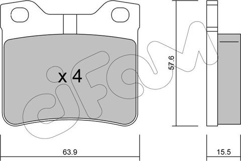 Cifam 822-192-1 - Тормозные колодки, дисковые, комплект unicars.by