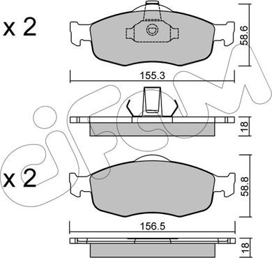 Cifam 822-146-0 - Тормозные колодки, дисковые, комплект unicars.by