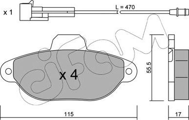 Cifam 822-159-0 - Тормозные колодки, дисковые, комплект unicars.by