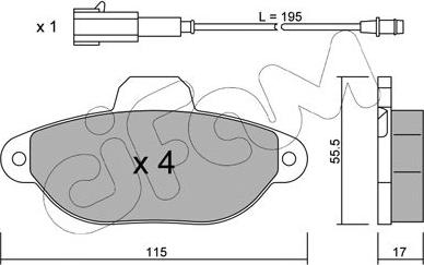 Cifam 822-159-2 - Тормозные колодки, дисковые, комплект unicars.by