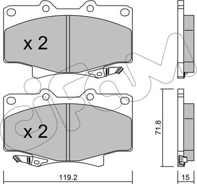 Cifam 822-153-0 - Тормозные колодки, дисковые, комплект unicars.by