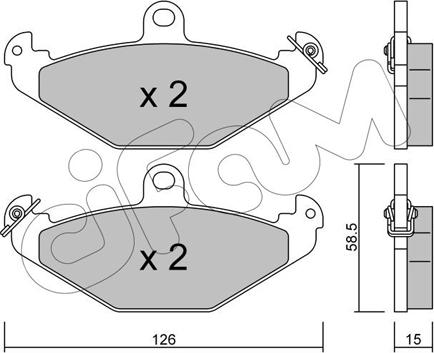 Cifam 822-165-0 - Тормозные колодки, дисковые, комплект unicars.by