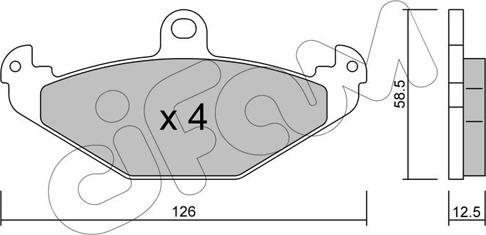 Cifam 822-165-1 - Тормозные колодки, дисковые, комплект unicars.by