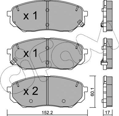 Cifam 822-1096-0 - Тормозные колодки, дисковые, комплект unicars.by