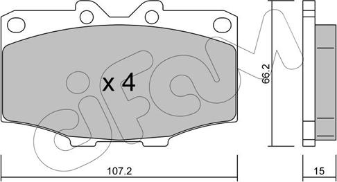 Cifam 822-109-0 - Тормозные колодки, дисковые, комплект unicars.by