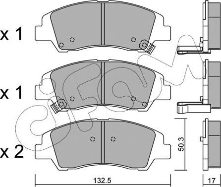 Cifam 822-1091-0 - Тормозные колодки, дисковые, комплект unicars.by