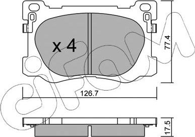 Cifam 822-1093-0 - Тормозные колодки, дисковые, комплект unicars.by