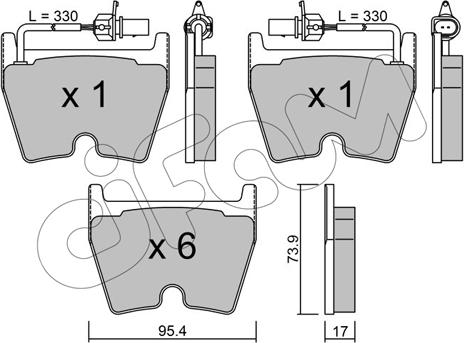 Cifam 822-1043-0 - Тормозные колодки, дисковые, комплект unicars.by