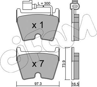 Cifam 822-1043-1 - Тормозные колодки, дисковые, комплект unicars.by