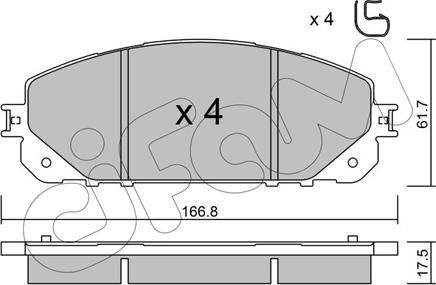 Cifam 822-1000-0 - Тормозные колодки, дисковые, комплект unicars.by