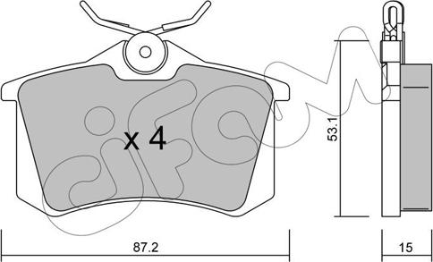 Cifam 822-100-0 - Тормозные колодки, дисковые, комплект unicars.by